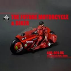 The Future Motorcycle & Biker (Red) - Ace Toyz ANS-001B 1/15th Scale Die-Cast Model