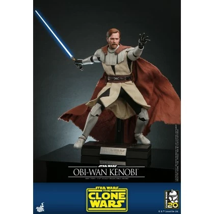 Obi-Wan Kenobi - Hot Toys TMS095 Star Wars The Clone Wars - 1/6th Scale Collectible Figure 8 Obi-Wan Kenobi - Hot Toys TMS095 Star Wars The Clone Wars - 1/6th Scale Collectible Figure - Image 6