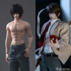 L. Lawliet (Half Body Silicone Body Version) & Yagami Light Kira (Full Joint Body Version) (Set Of 2) - Gametoys GT007UP>008 1/6 Scale Death Note