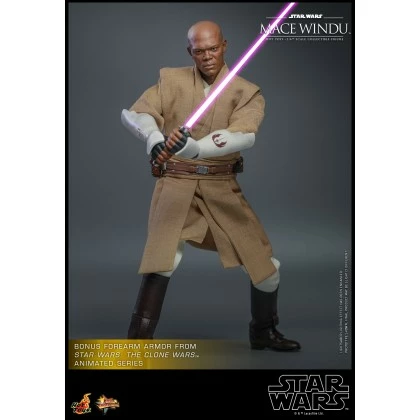 Mace Windu - Hot Toys MMS681 Star Wars: Attack Of The Clones 1/6th Scale Collectible Figure 5 Mace Windu - Hot Toys MMS681 Star Wars: Attack Of The Clones 1/6th Scale Collectible Figure - Image 3